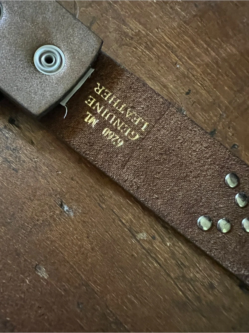 NWT Shyanne Brown Leather Studded Belt w/ Crystal Embellishments Sz M/L
